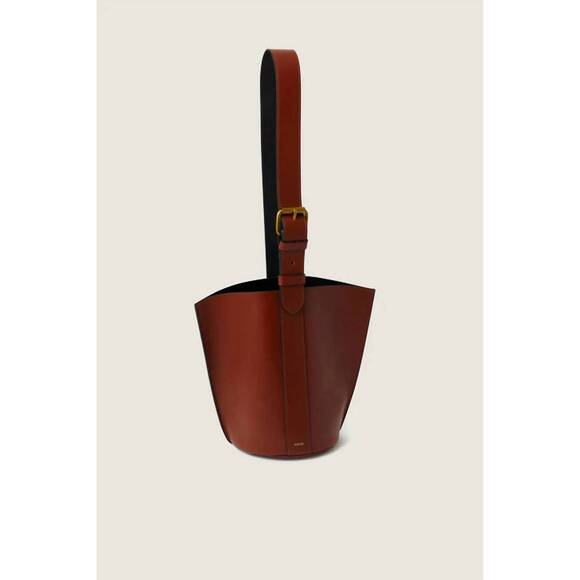 NEW SOEUR women's saul mini bucket bag in mahogony noir